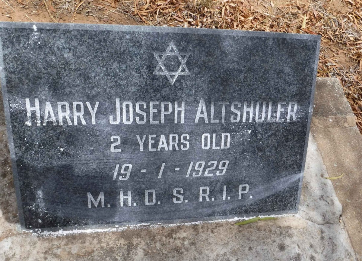 ALTSHULER Harry Joseph -1929