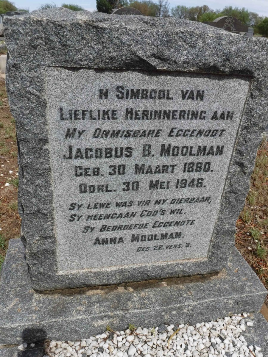 MOOLMAN Jacobus B. 1880-1946