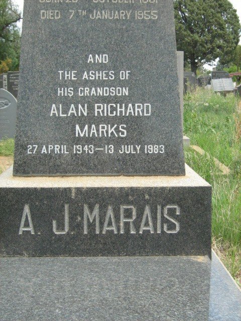 MARKS Alan Richard 1943-1983