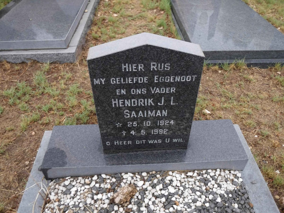 SAAIMAN Hendrik J.L. 1924-1992