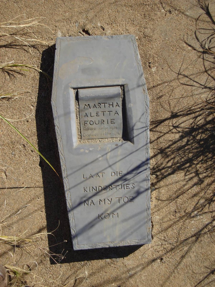 FOURIE Martha Aletta 1934-1934