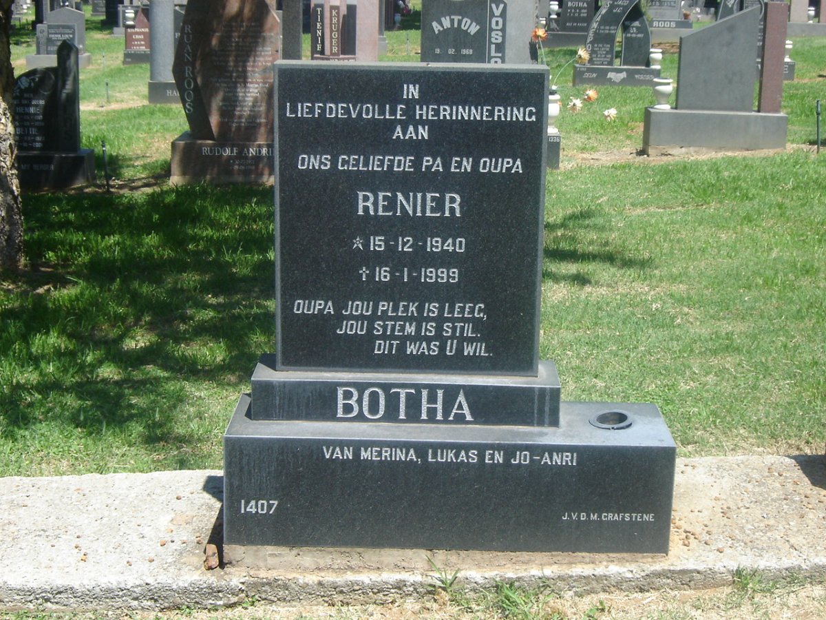 BOTHA Renier 1940-1999