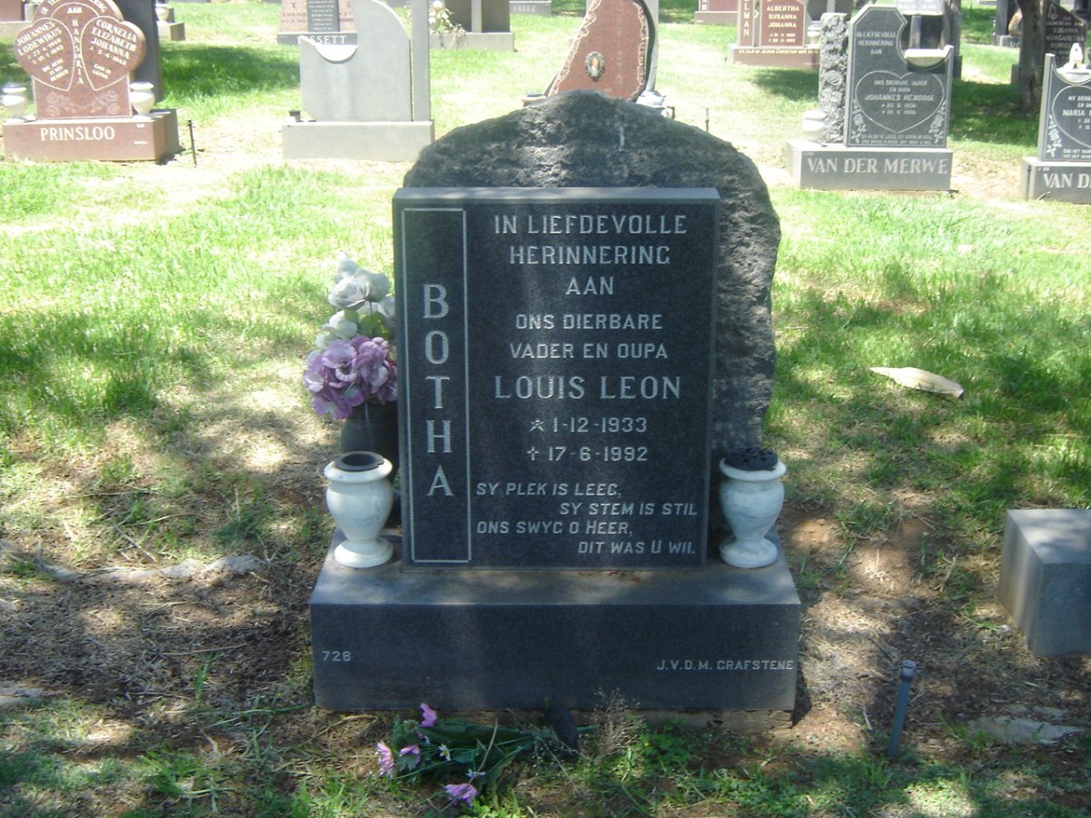 BOTHA Louis Leon 1933-1992