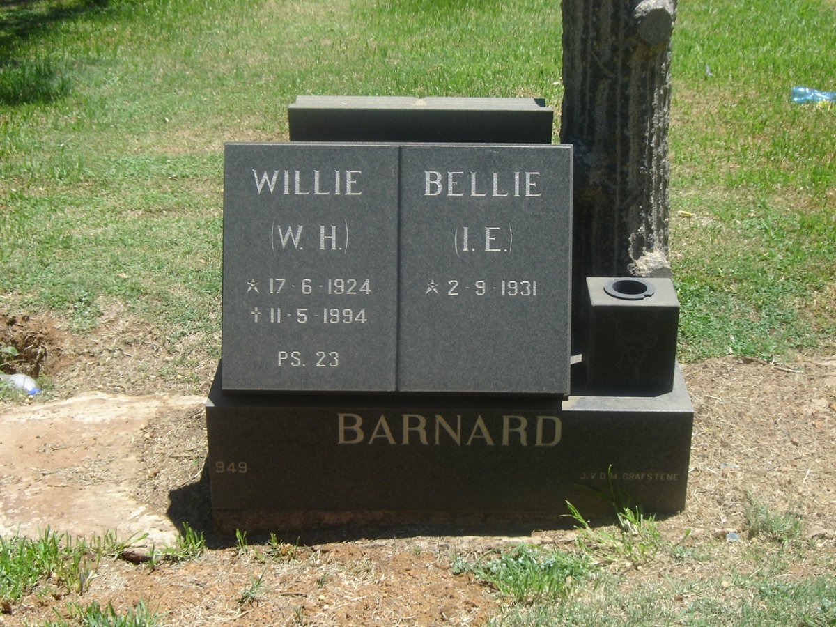 BARNARD W.H. 1924-1994 &amp; I.E. 1931-