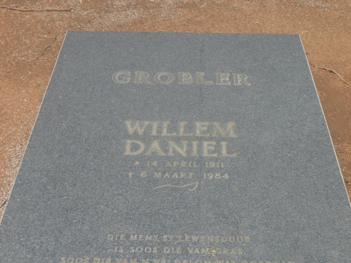 GROBLER Willem Daniel 1911-1984