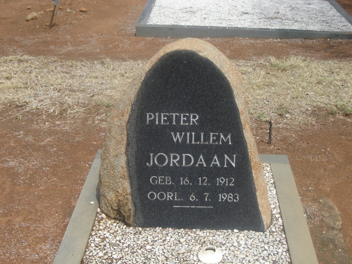JORDAAN Pieter Willem 1912-1983