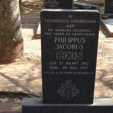 ROOS Philippus Jacobus 1910-1977
