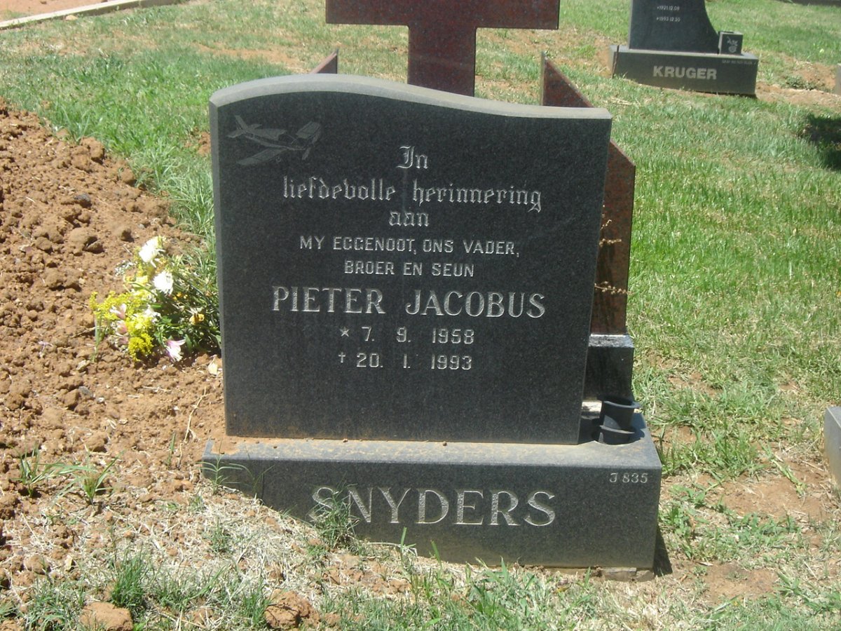 SNYDERS Pieter Jacobus 1958-1993