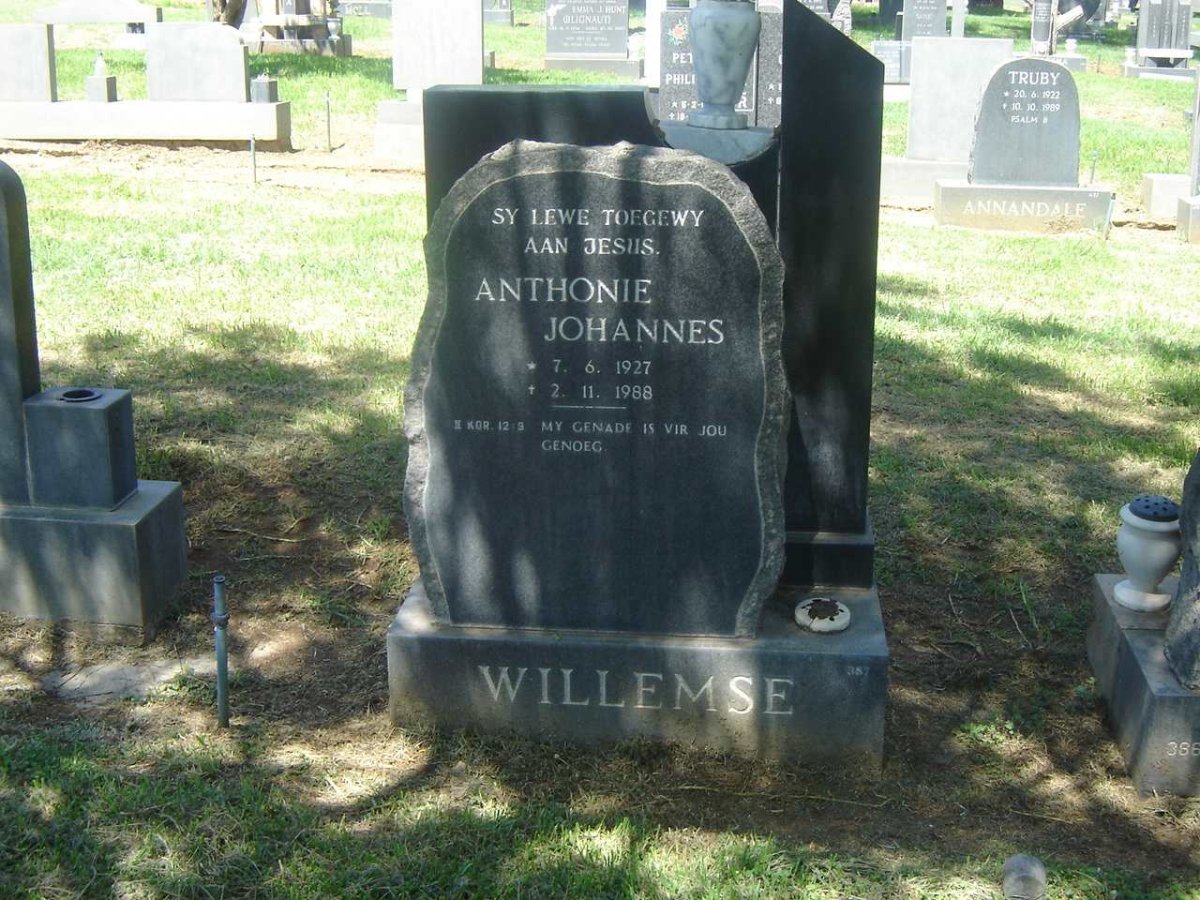 WILLEMSE Anthonie Johannes 1927-1988