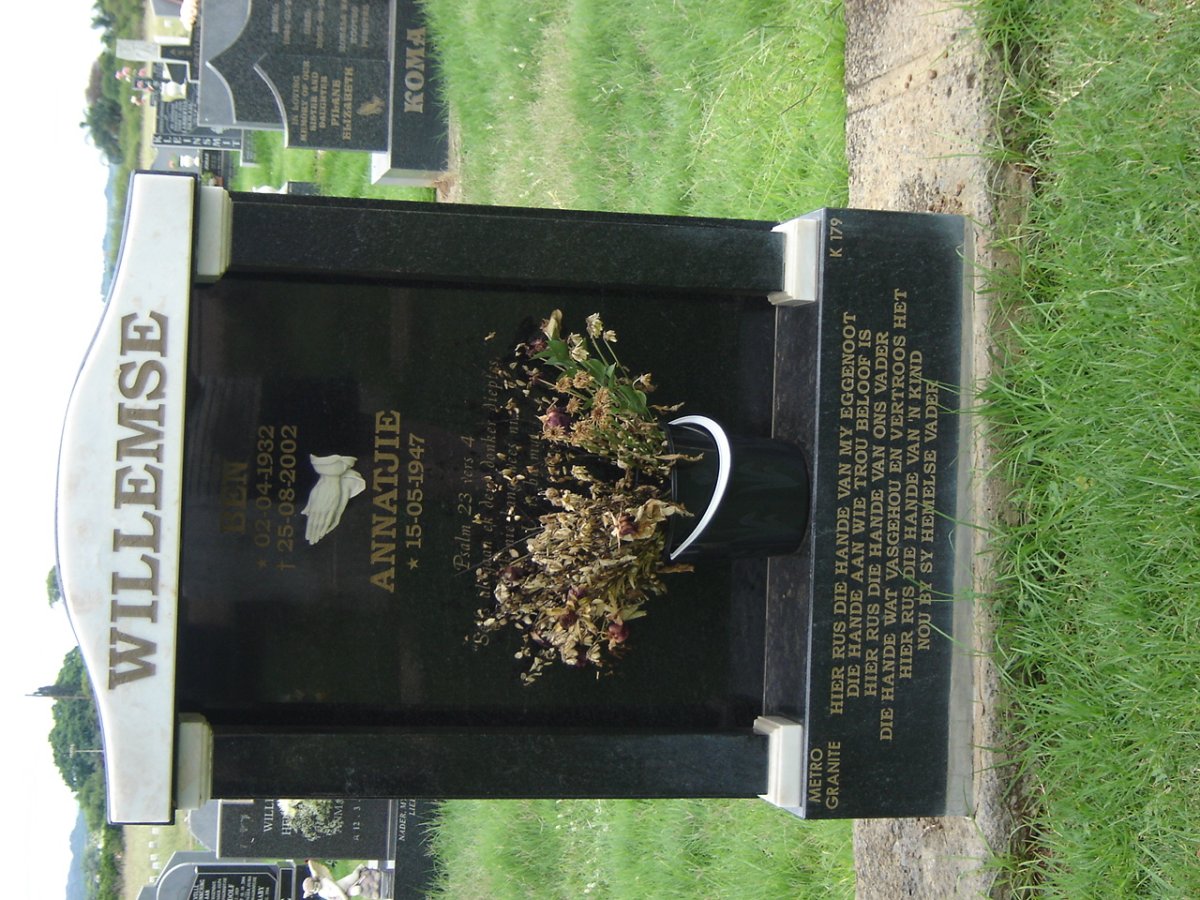 WILLEMSE Ben 1932-2002 &amp; Annatjie 1947-