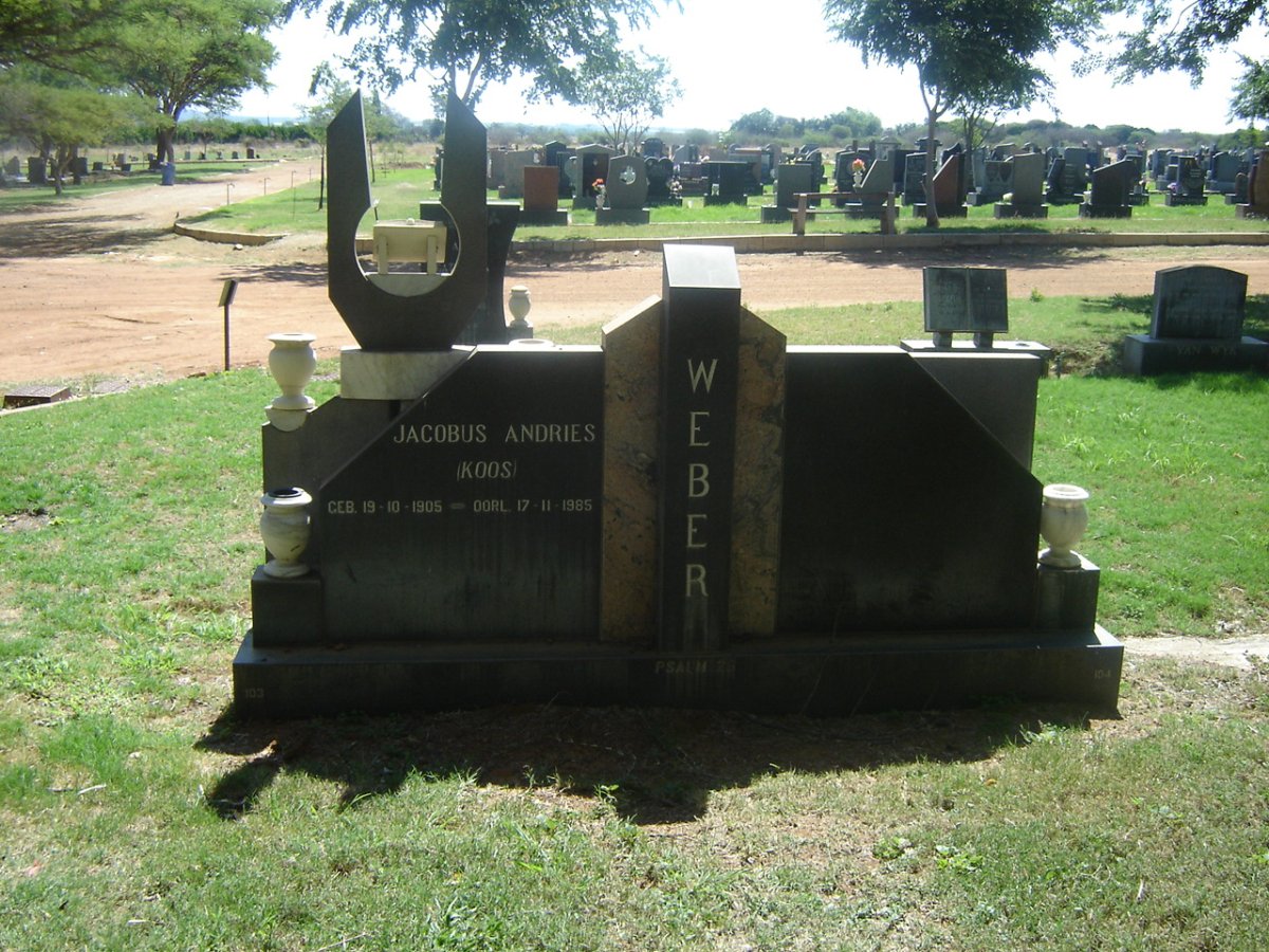 WEBER Jacobus Andries 1905-1985