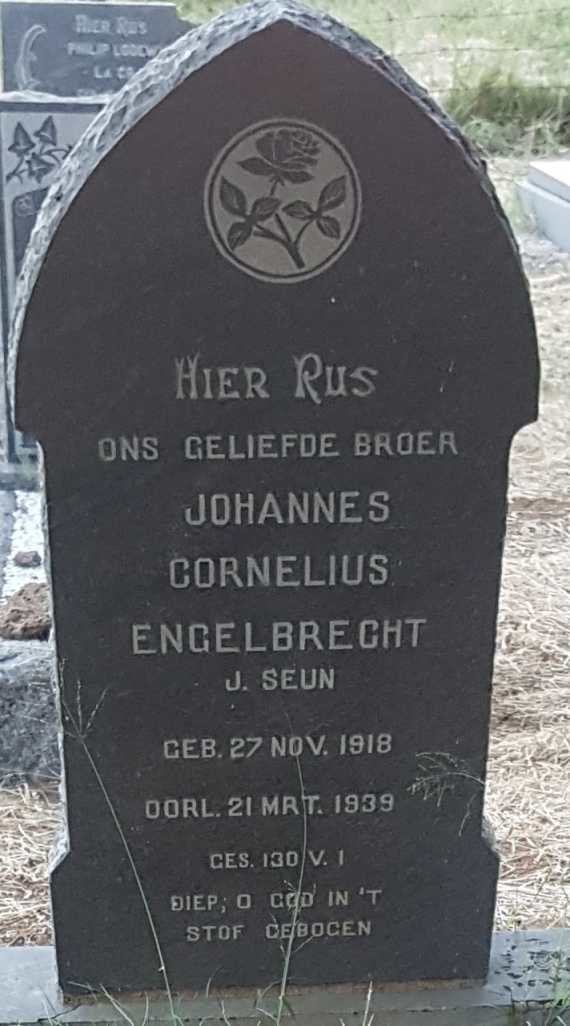 ENGELBRECHT Johannes Cornelius 1918-1939