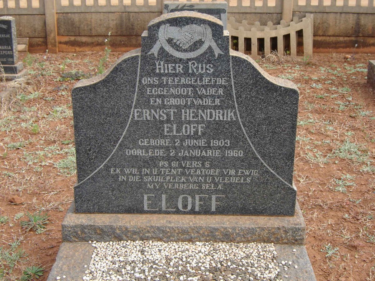 ELOFF Erenst Hendrik 1903-1960