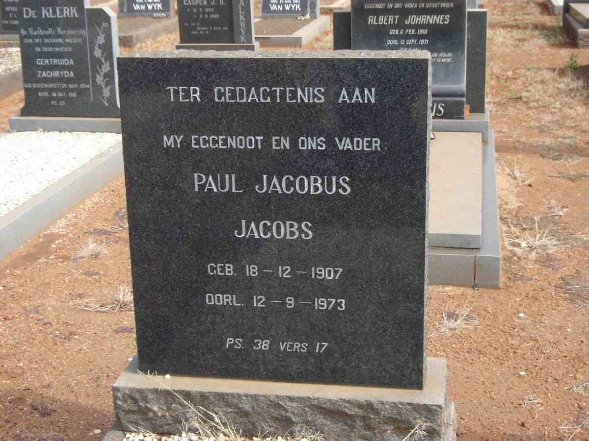 JACOBS Paul Jacobus 1907-1973