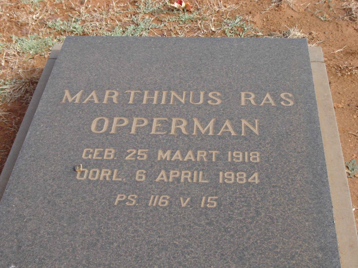 OPPERMAN Marthinus Ras 1918-1984