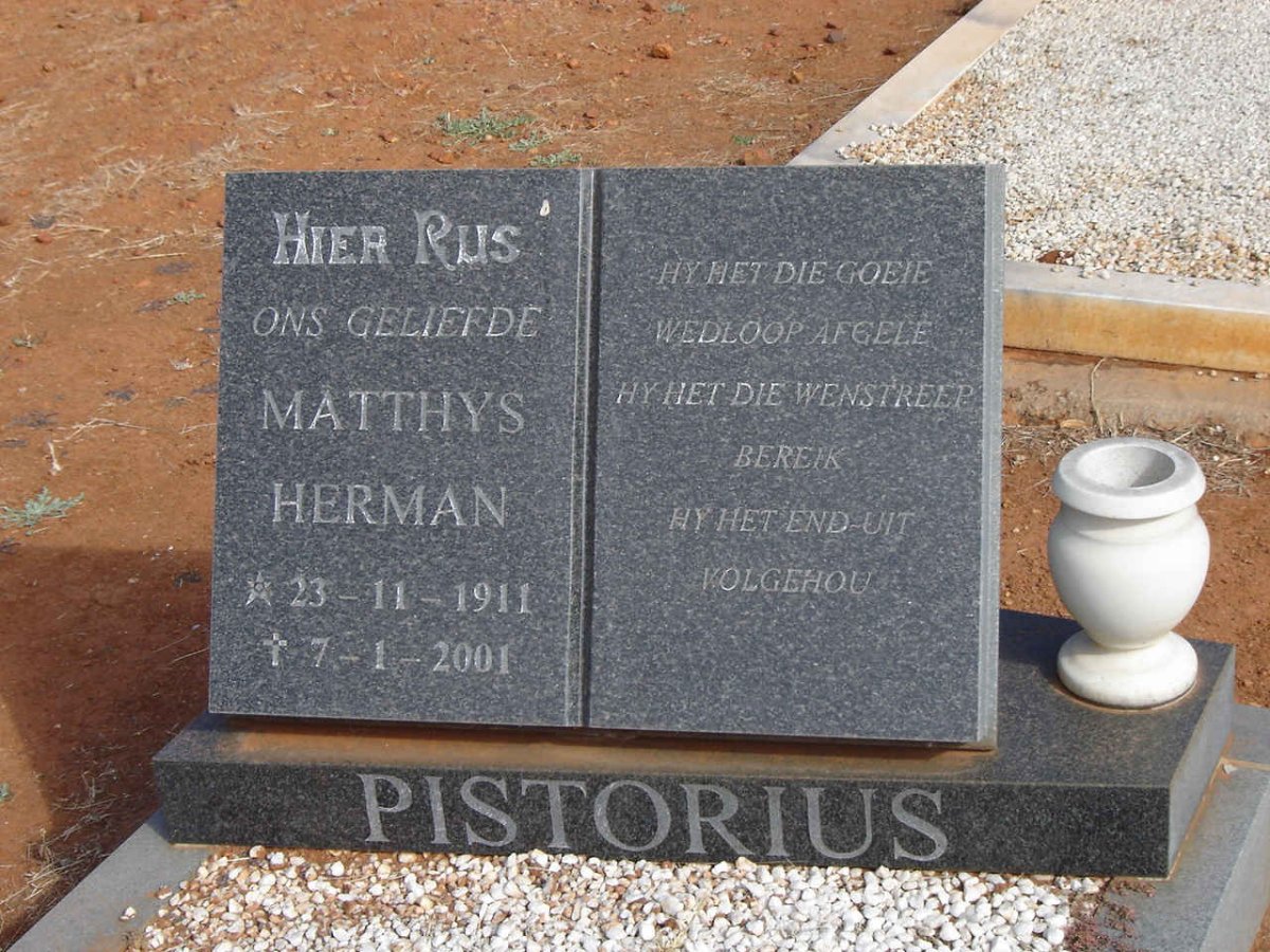 PISTORIUS Matthys Herman 1911-2001