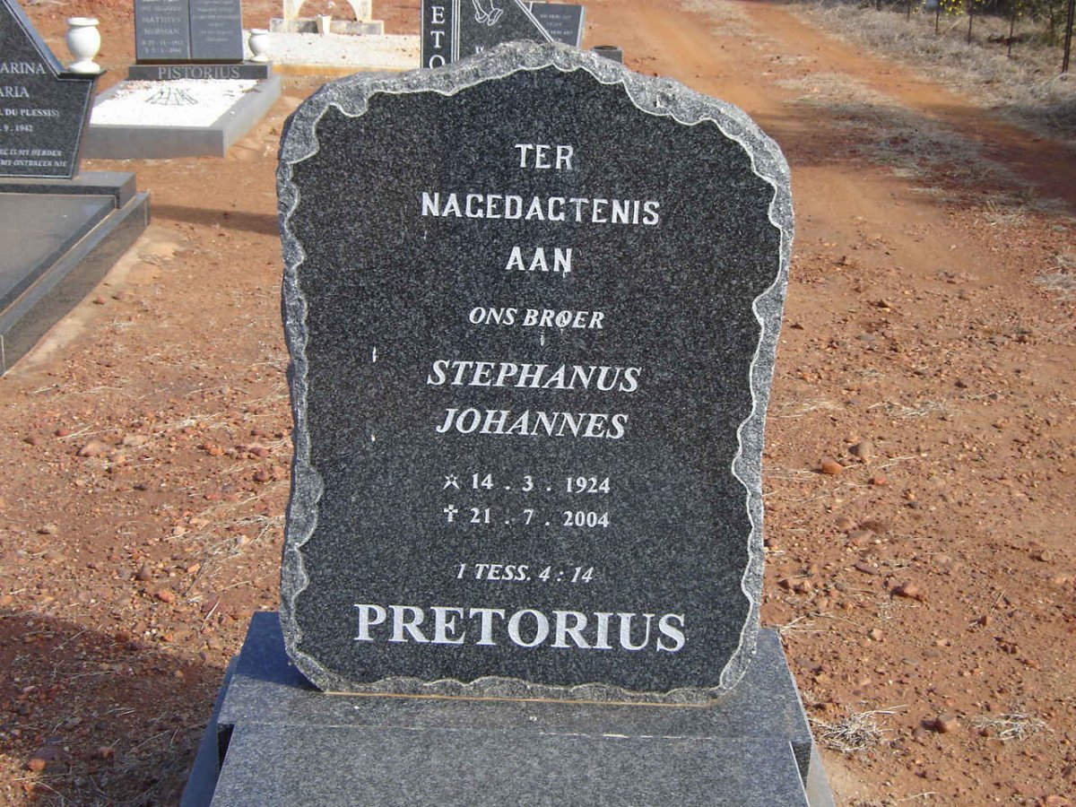 PRETORIUS Stephanus Johannes 1924-2004