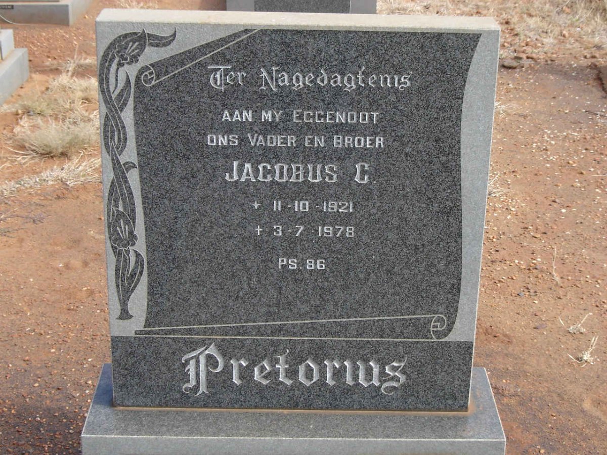 PRETORIUS Jacobus C. 1921-1978