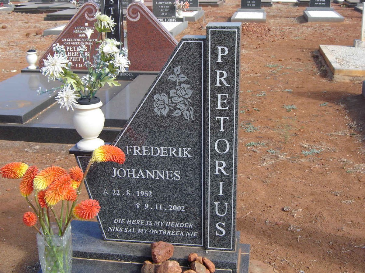 PRETORIUS Frederik Johannes 1952-2002