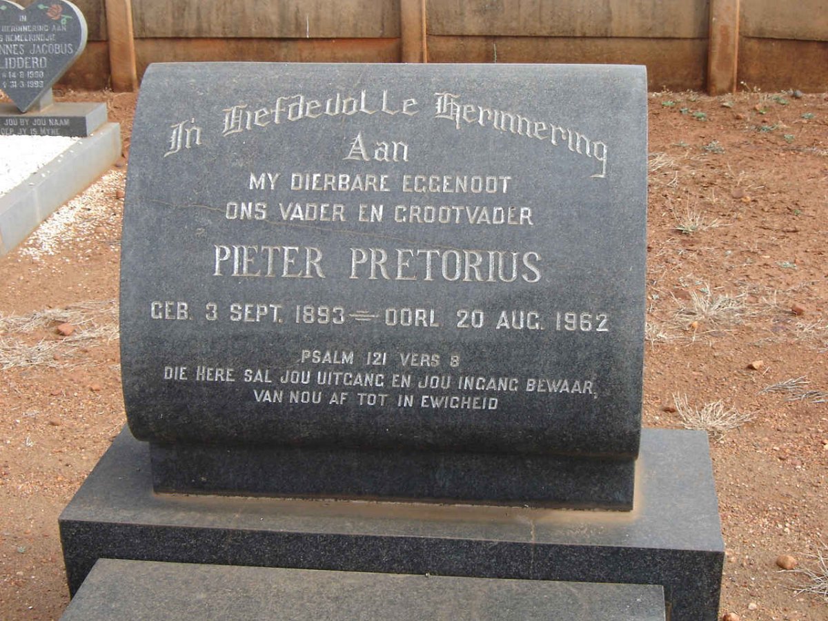 PRETORIUS Pieter 1893-1962