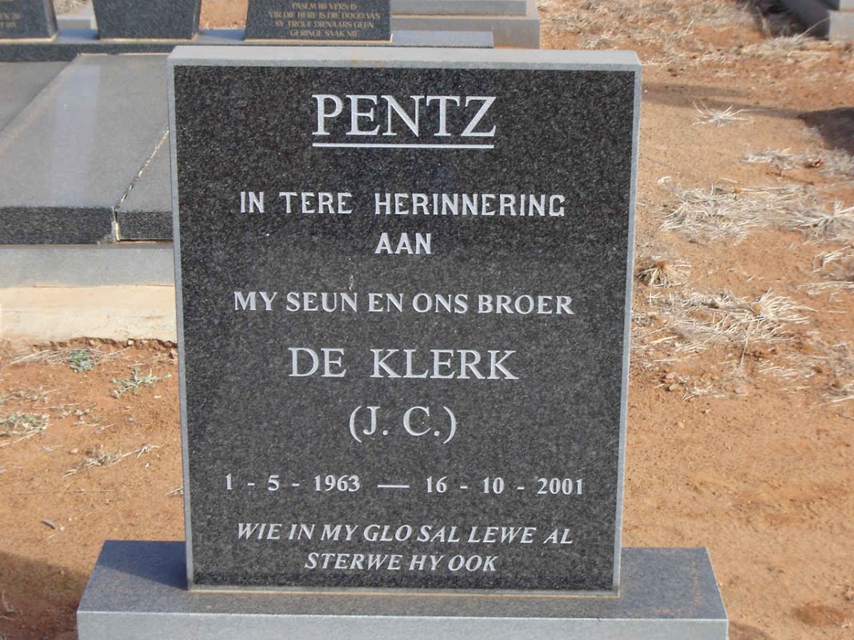 PENTZ De Klerk 1963-2001