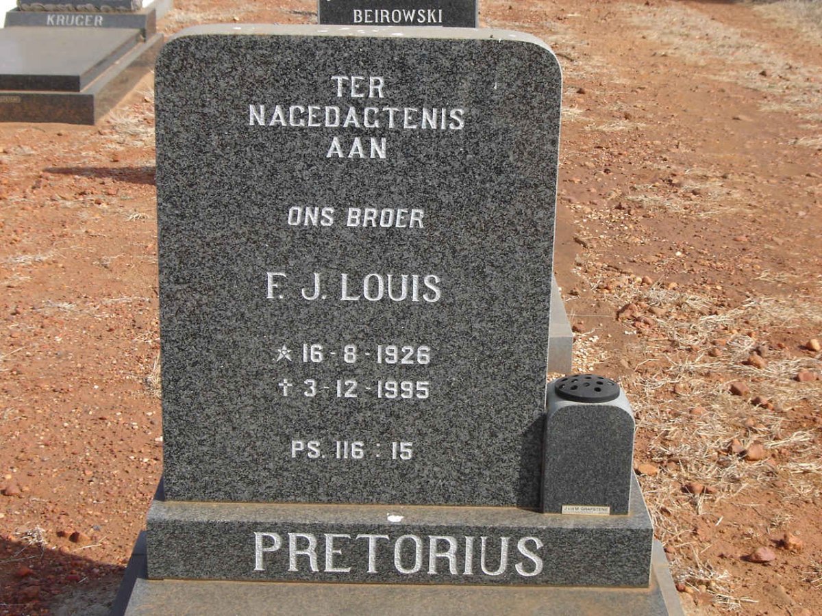 PRETORIUS F.J. Louis 1926-1995
