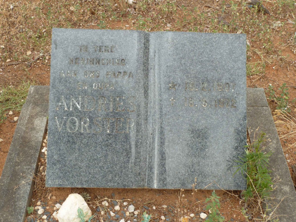 VORSTER Andries 1907-1972