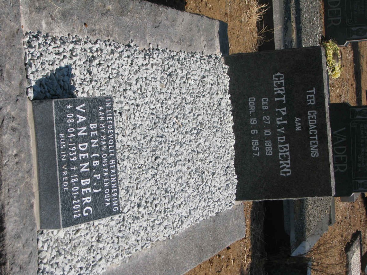 BERG B.P., van den 1939-2012 :: VAN DEN BERG Gert P.J. 1969-1957 