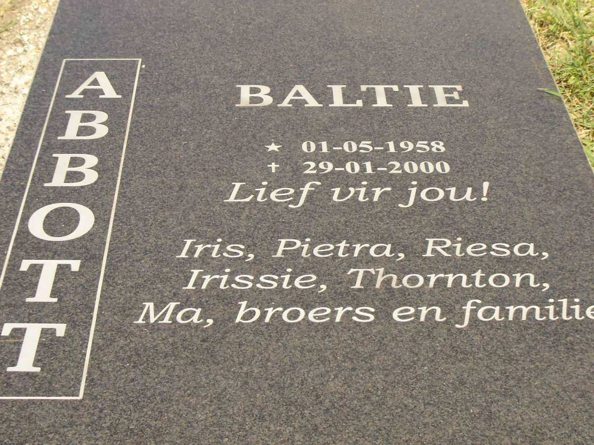 ABBOTT Baltie 1958-2000