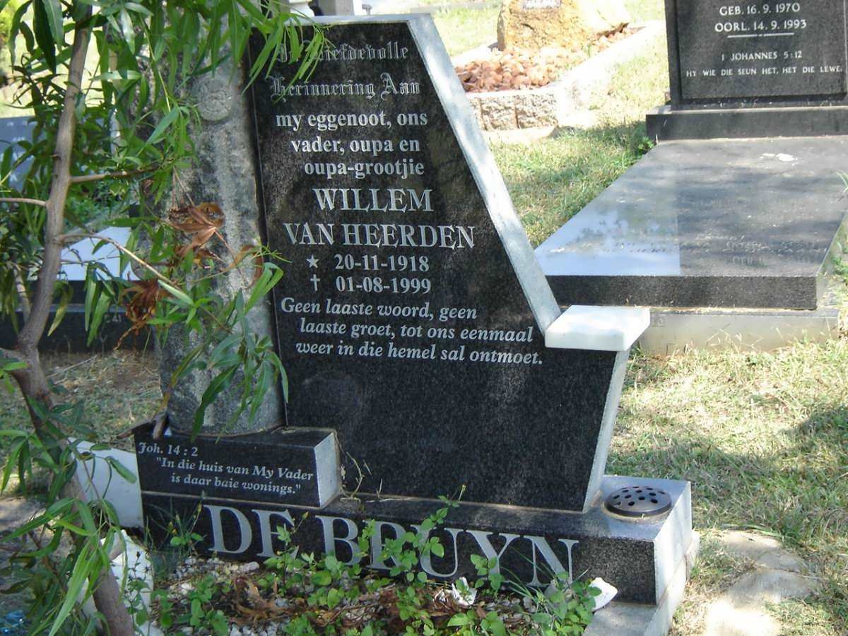 BRUYN Willem van Heerden, de 1918-1999