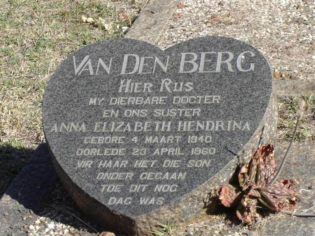 BERG Anna Elizabeth Hendrina, van den 1940-1960