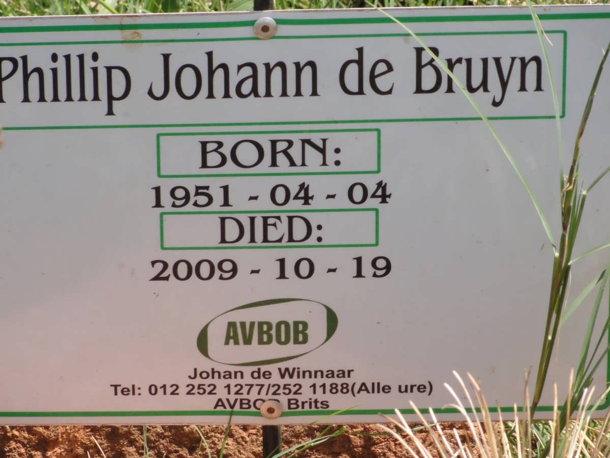 BRUYN Phillip Johann, de 1951-2009