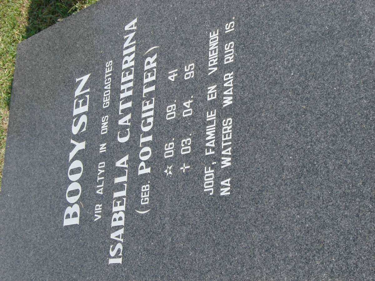 BOOYSEN Isabella Catharina nee POTGIETER 1941-1995