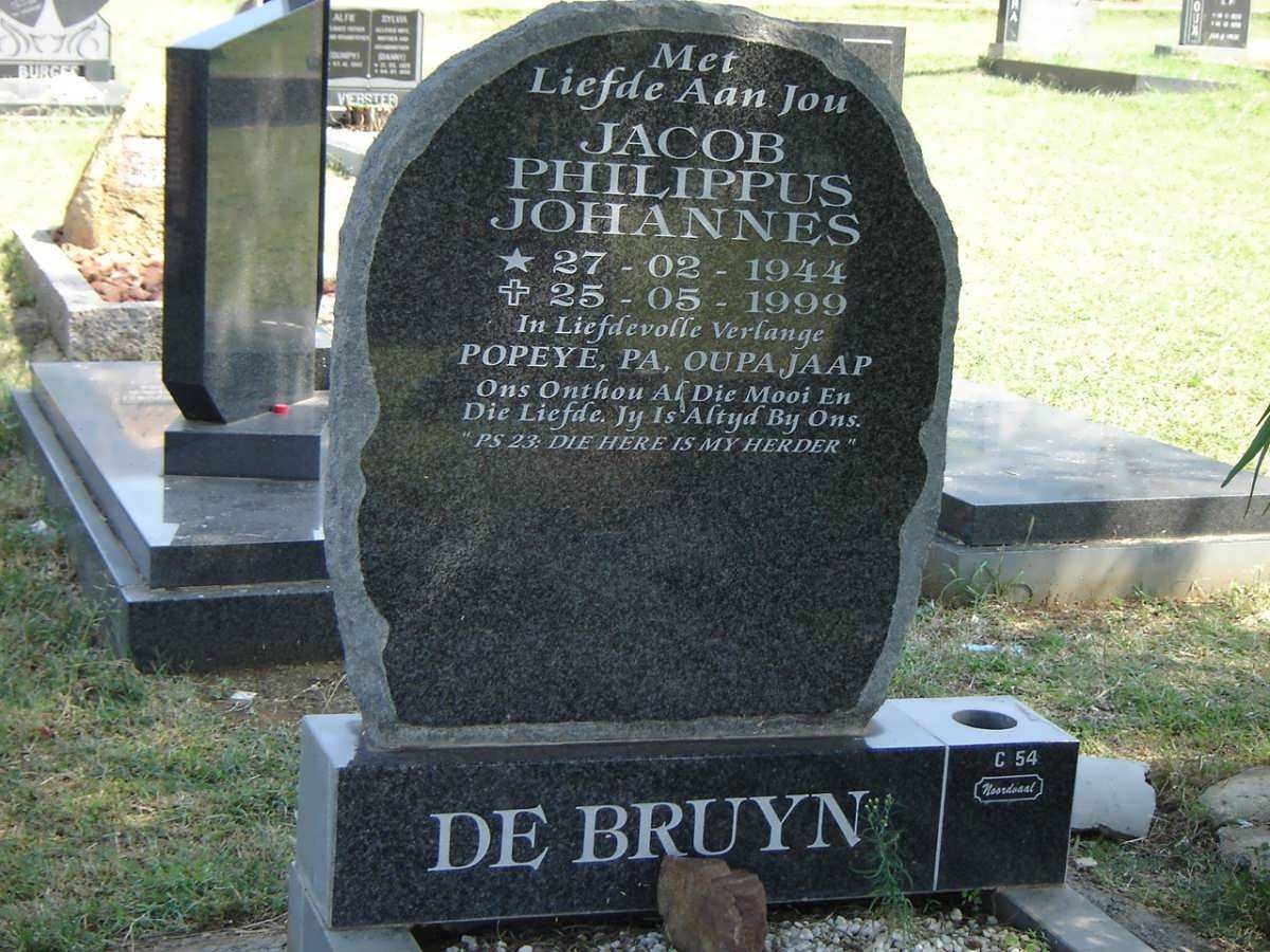 BRUYN Jacob Philippus Johannes, de 1944-1999