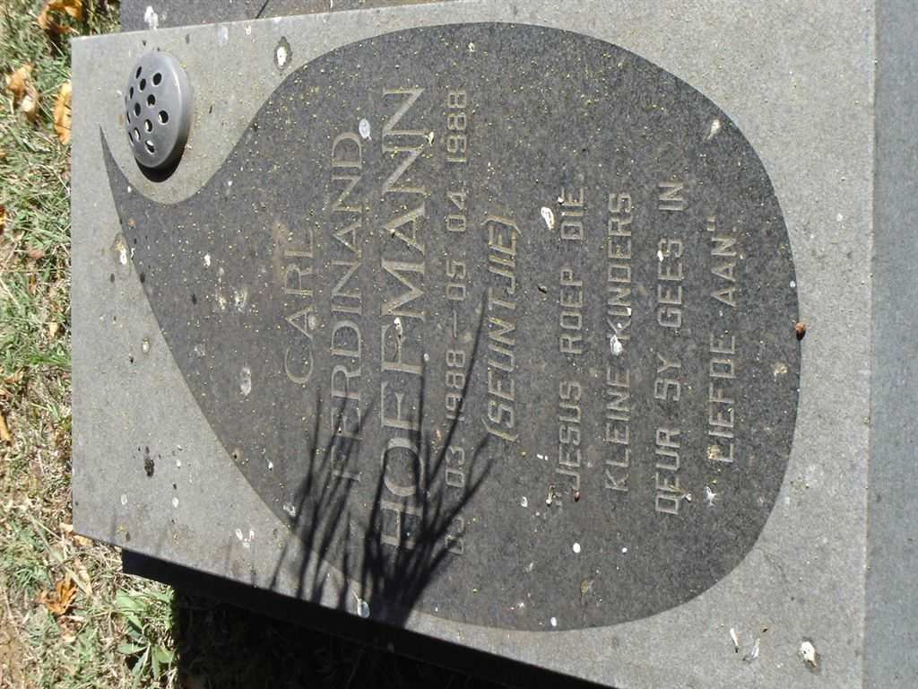 HOFFMANN Carl Ferdinand 1988-1988