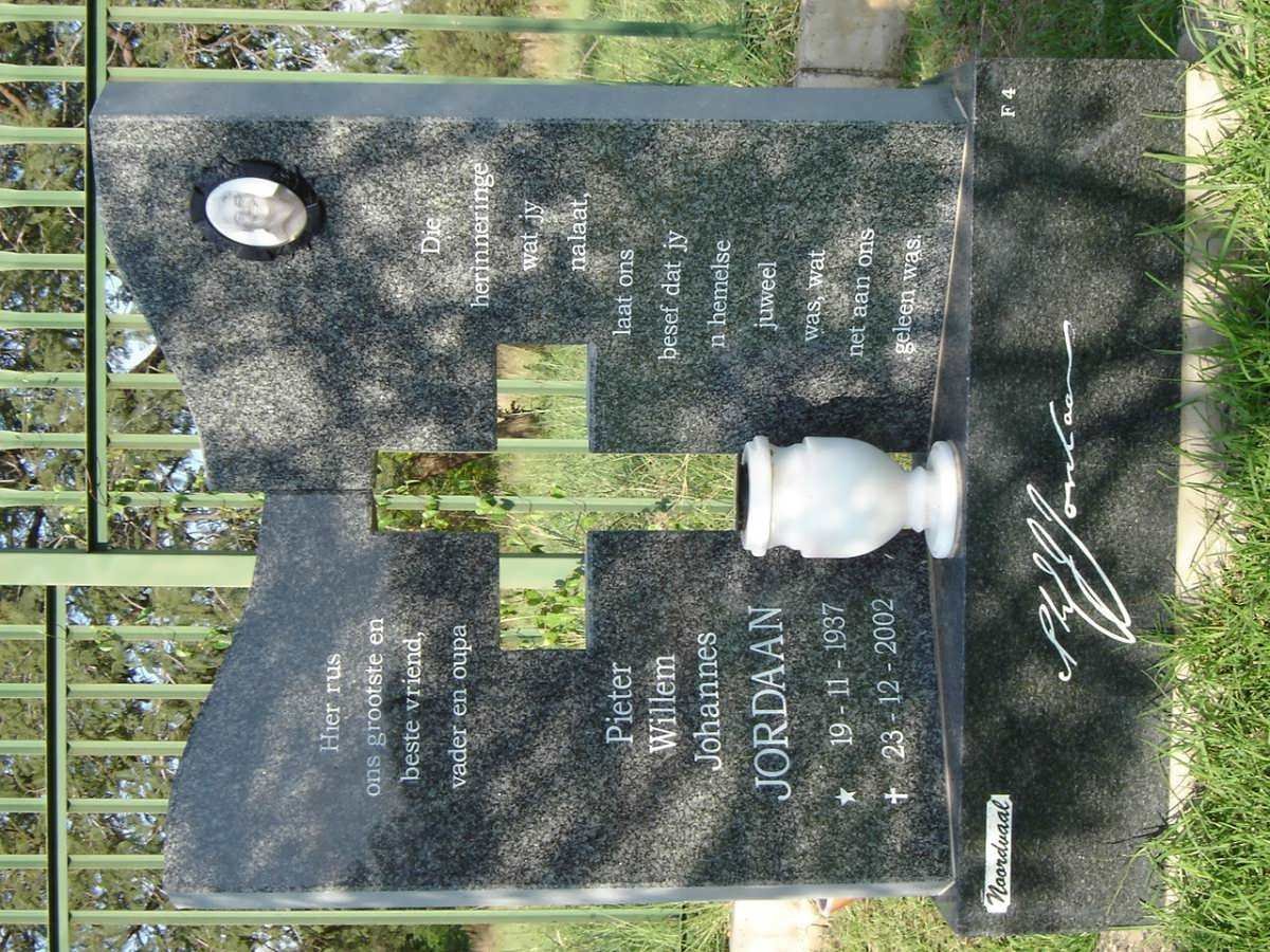 JORDAAN Pieter Willem Johannes 1937-2002