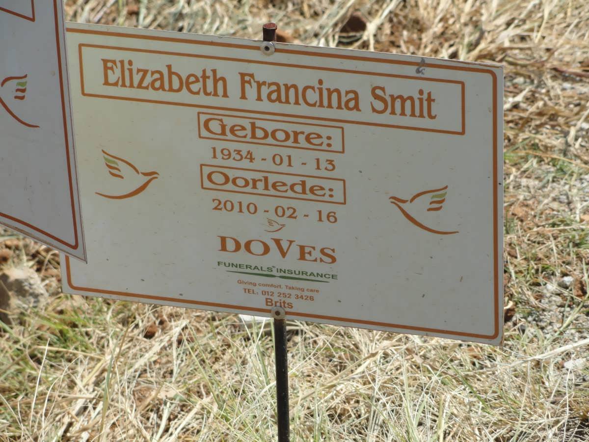 SMIT Elizabeth Francina 1934-2010