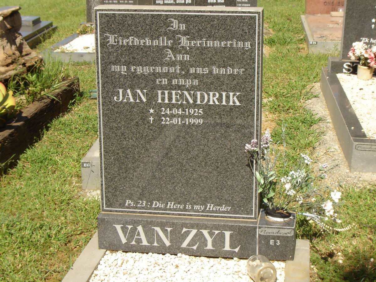 ZYL Jan Hendrik, van 1925-1999