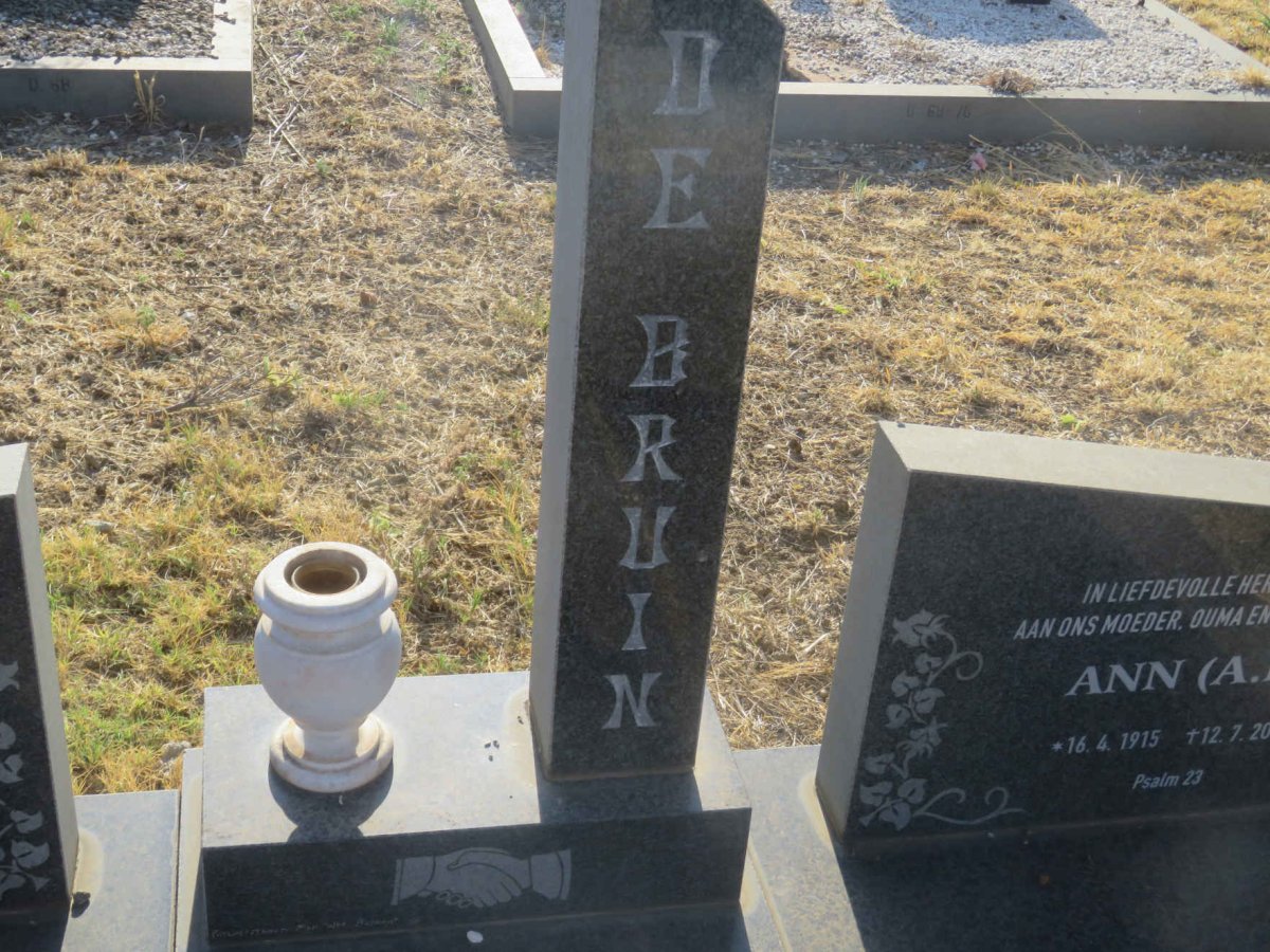 BRUIN H.J., de 1917-1983 &amp; A.F. 1915-2010