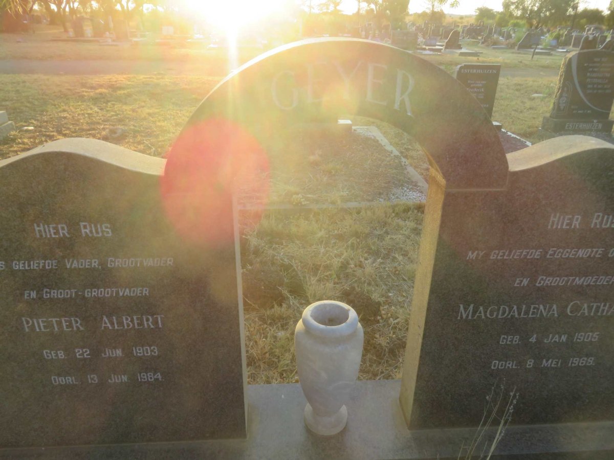 GEYER Pieter Albert 1903-1984 &amp; Magdalena Catharina 1905-1968