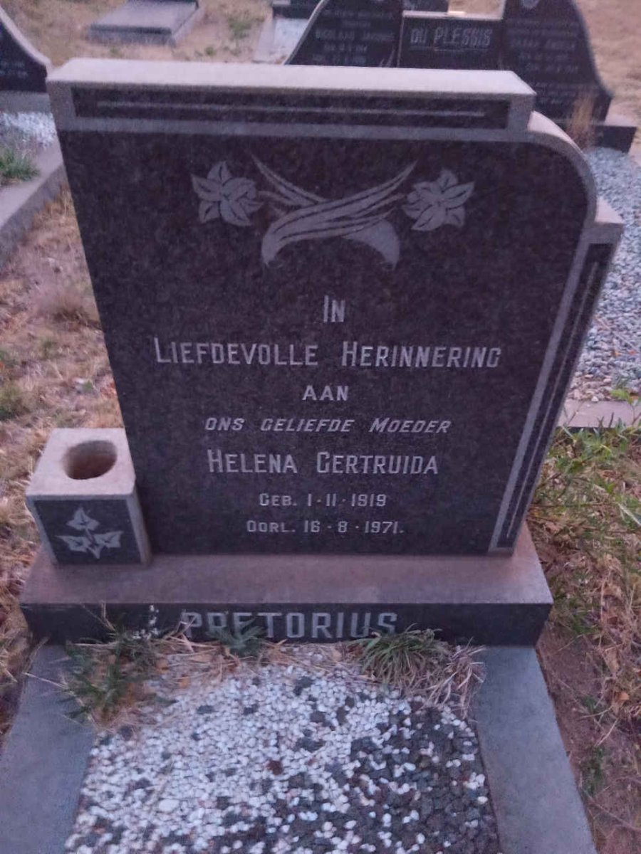 PRETORIUS Helena Gertruida 1919-1971