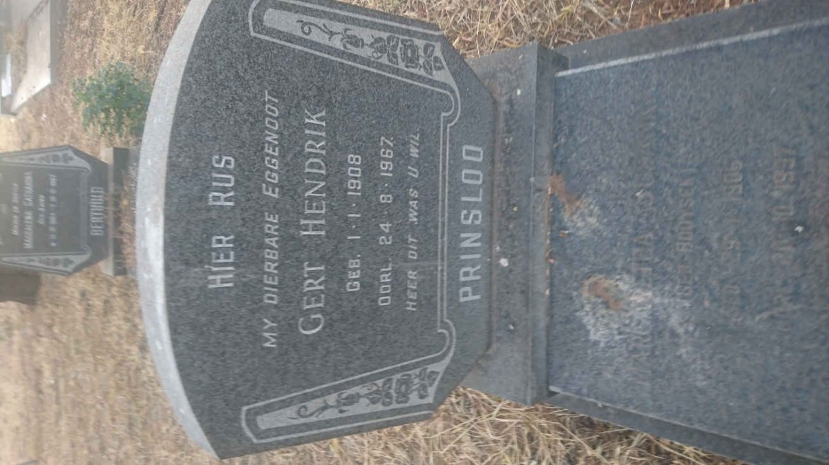 PRINSLOO Gert Hendrik 1908-1967 &amp; Margaretha Susanna BOOYSEN 1906-1997