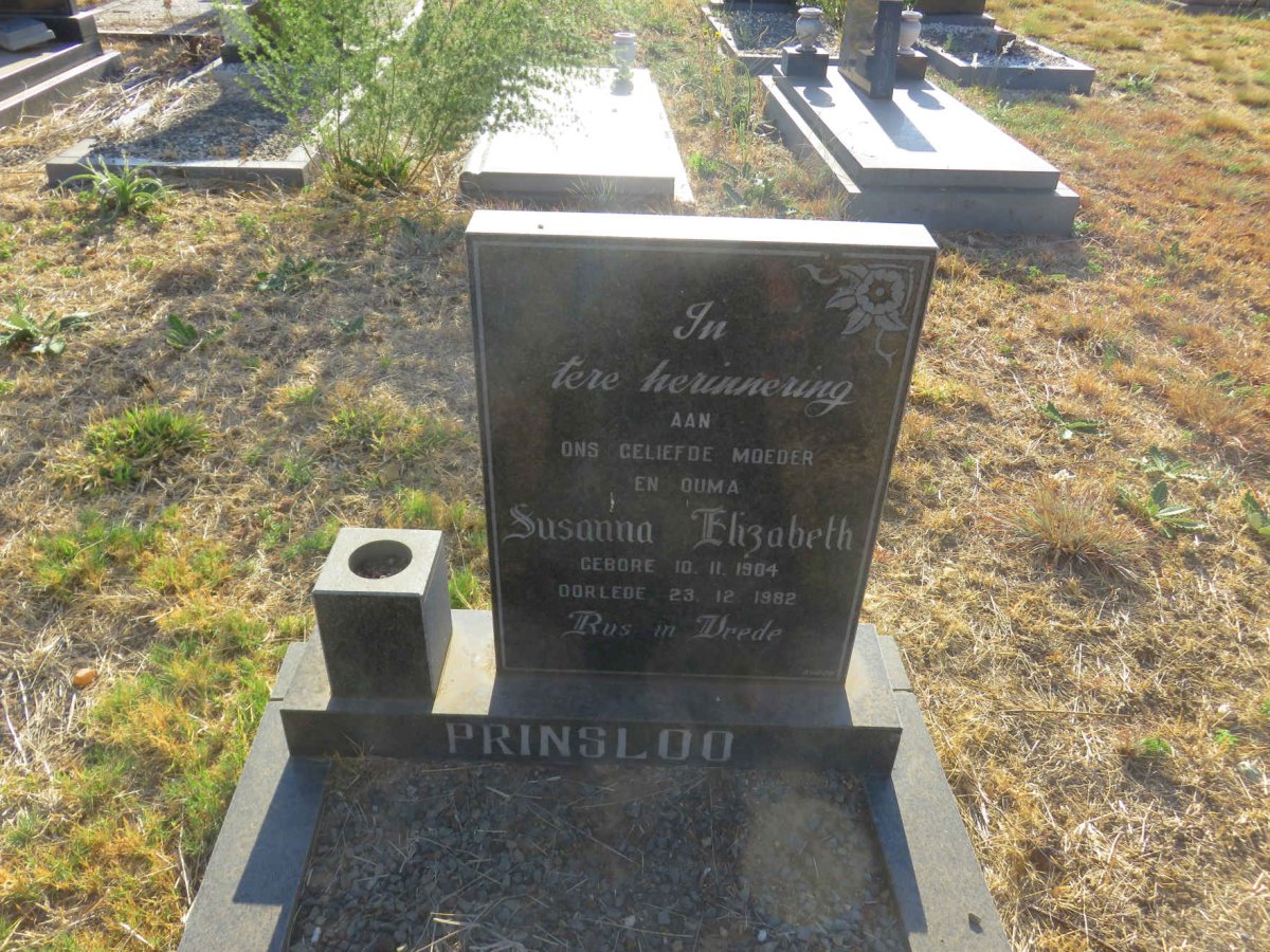 PRINSLOO Susanna Elizabeth 1904-1982