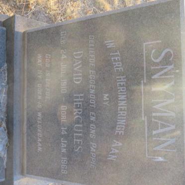 SNYMAN David Hercules 1910-1968