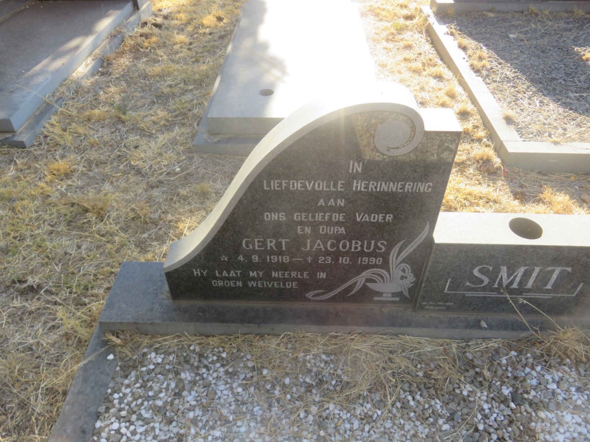 SMIT Gert Jacobus 1918-1990 &amp; Maria Hendrina 1933-1983