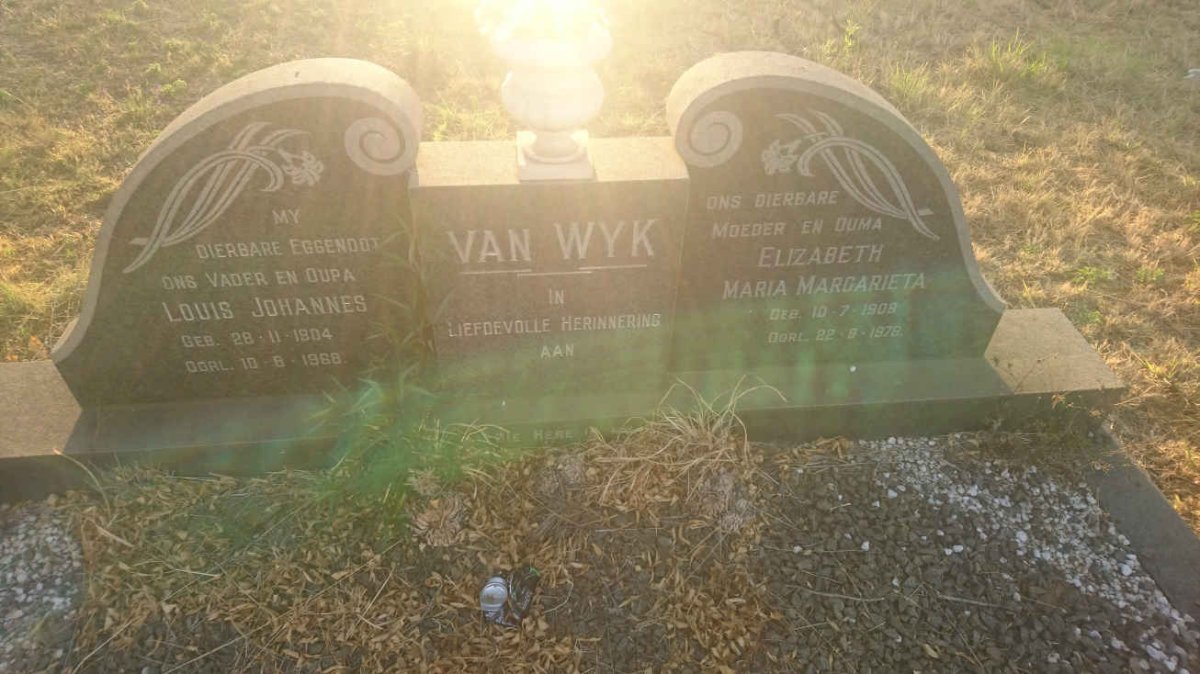 WYK Louis Johannes, van 1904-1968 &amp; Elizabeth Maria Margarieta 1908-1978