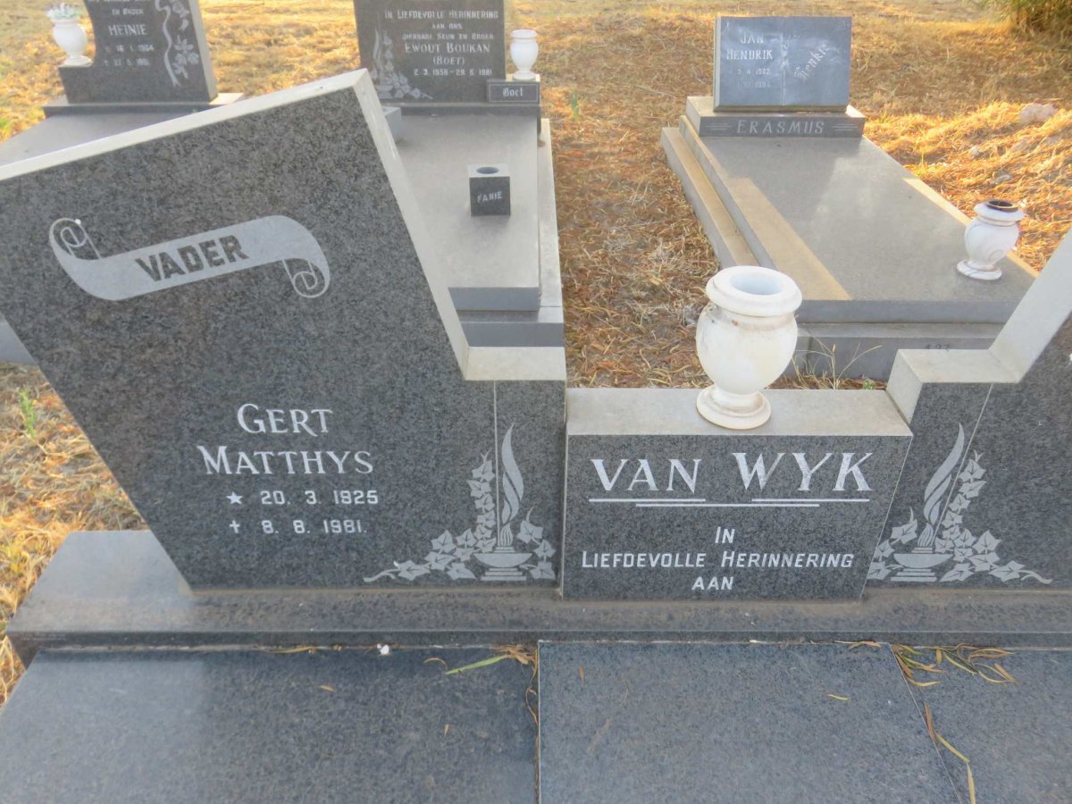 WYK Gert Matthys, van 1925-1981