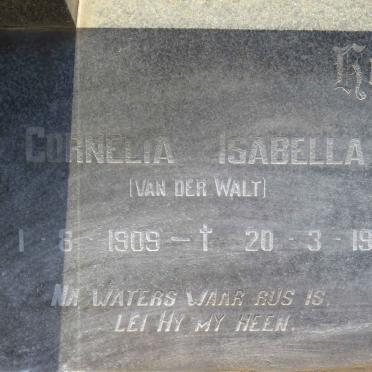 ? Benjamin Petrus 1910-1990 &amp; Cornelia Isabella VAN DER WALT 1909-1982