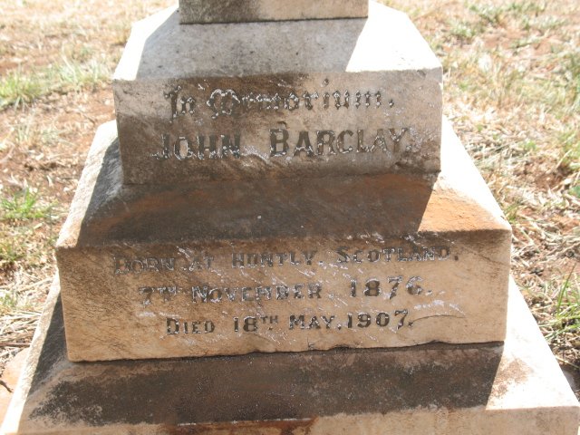 BARCLAY John 1876-1907