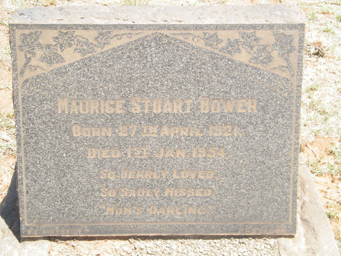BOWER Maurice Stuart 1921-1954